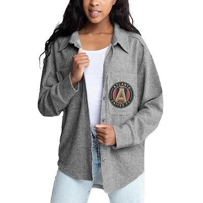 Women's Gameday Couture Heather Gray Atlanta United FC Button-Up Shacket