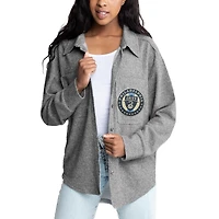 Women's Gameday Couture Heather Gray Philadelphia Union Button-Up Shacket