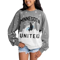 Women's Gameday Couture Gray Minnesota United FC Twice As Nice Pullover Sweatshirt