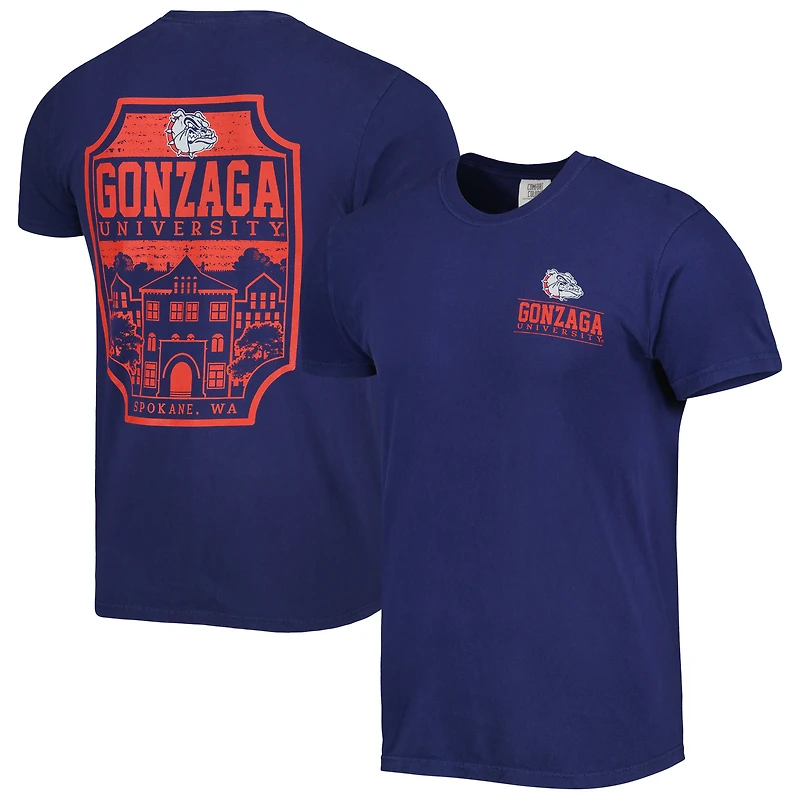 Men's Navy Gonzaga Bulldogs Logo Campus Icon T-Shirt