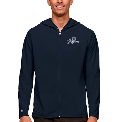 Men's Antigua Navy Jackson State Tigers Legacy Full-Zip Hoodie