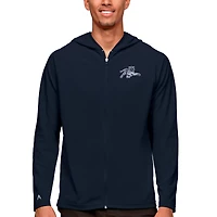 Men's Antigua Navy Jackson State Tigers Legacy Full-Zip Hoodie
