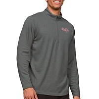 Men's Antigua Heather Charcoal Washington Capitals Epic Quarter-Zip Pullover Top