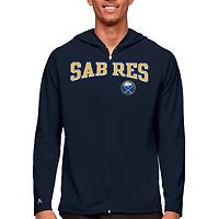 Men's Antigua Navy Buffalo Sabres Legacy Full-Zip Hoodie
