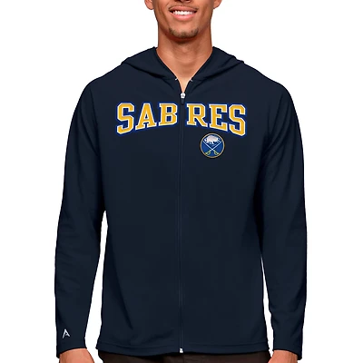 Men's Antigua Navy Buffalo Sabres Legacy Full-Zip Hoodie