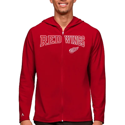 Men's Antigua Red Detroit Red Wings Legacy Full-Zip Hoodie