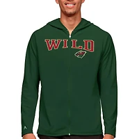 Men's Antigua Green Minnesota Wild Legacy Full-Zip Hoodie