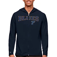 Men's Antigua Navy St. Louis Blues Legacy Full-Zip Hoodie