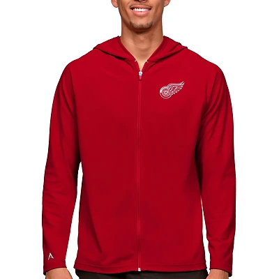 Men's Antigua Red Detroit Red Wings Logo Legacy Full-Zip Hoodie