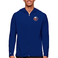 Men's Antigua Royal New York Islanders Logo Legacy Full-Zip Hoodie