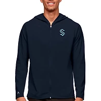 Men's Antigua Navy Seattle Kraken Logo Legacy Full-Zip Hoodie