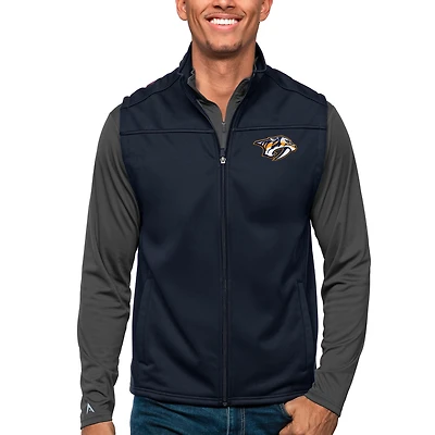 Men's Antigua Navy Nashville Predators Links Full-Zip Golf Vest