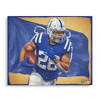Jonathan Taylor Indianapolis Colts Unsigned 16" x 20" Photo Print - Designed by Artist Brian Konnick