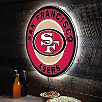 San Francisco 49ers LED XL Round Wall Décor