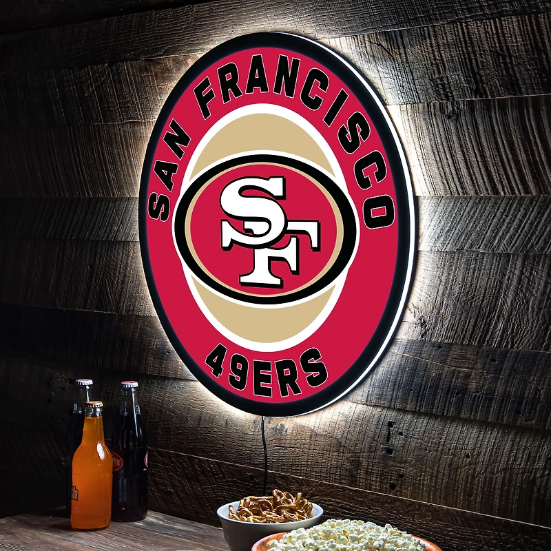 San Francisco 49ers LED XL Round Wall Décor