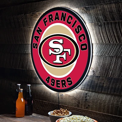 San Francisco 49ers LED XL Round Wall Décor