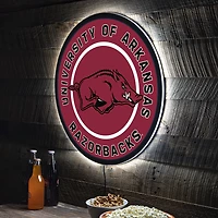 Arkansas Razorbacks LED XL Round Wall Décor