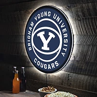 BYU Cougars LED XL Round Wall Décor