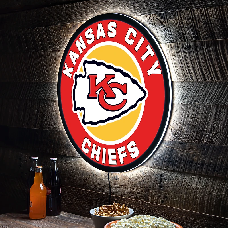 Kansas City Chiefs LED XL Round Wall Décor