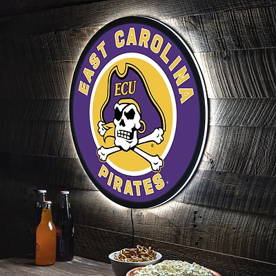 ECU Pirates LED XL Round Wall Décor