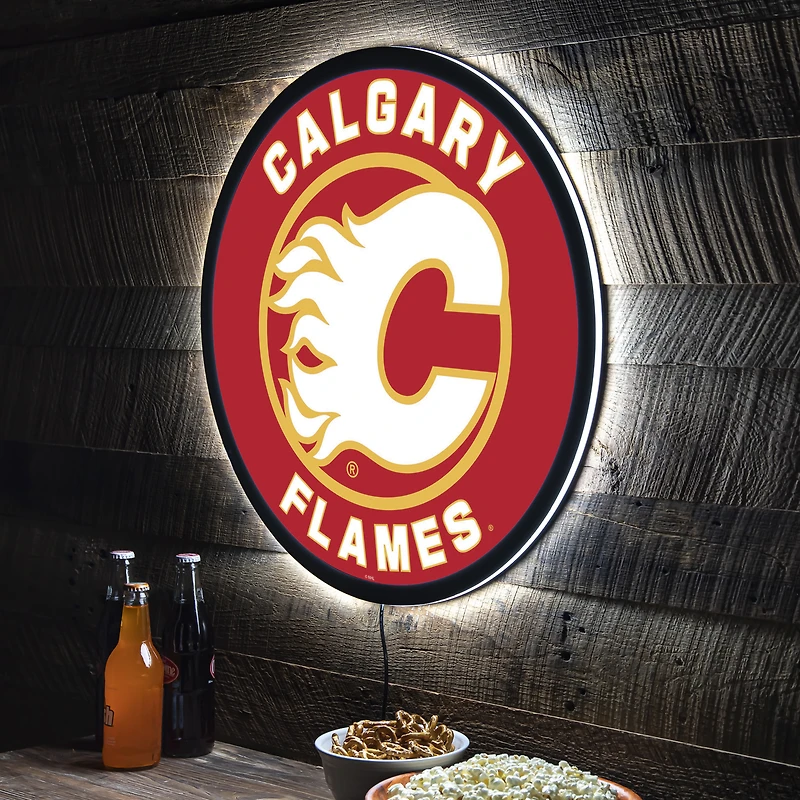 Calgary Flames LED XL Round Wall Décor
