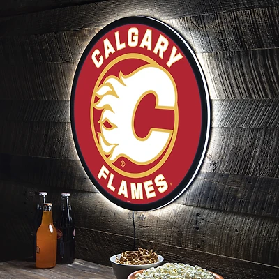 Calgary Flames LED XL Round Wall Décor