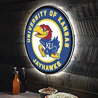 Kansas Jayhawks LED XL Round Wall Décor