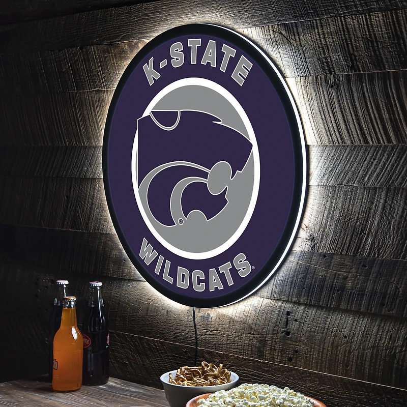 Kansas State Wildcats LED XL Round Wall Décor