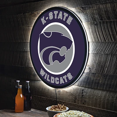 Kansas State Wildcats LED XL Round Wall Décor
