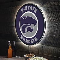 Kansas State Wildcats LED XL Round Wall Décor