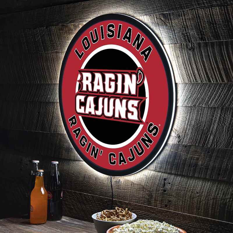 Louisiana Ragin' Cajuns LED XL Round Wall Décor