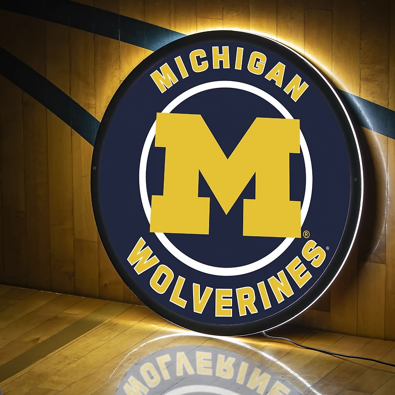 Michigan Wolverines LED XL Round Wall Décor