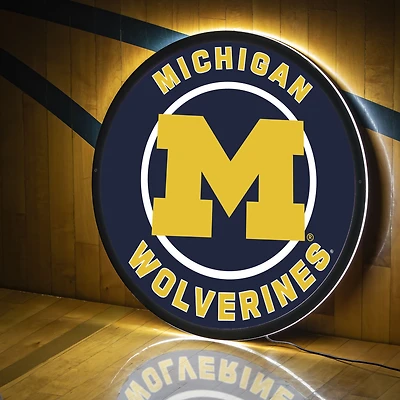 Michigan Wolverines LED XL Round Wall Décor