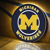 Michigan Wolverines LED XL Round Wall Décor