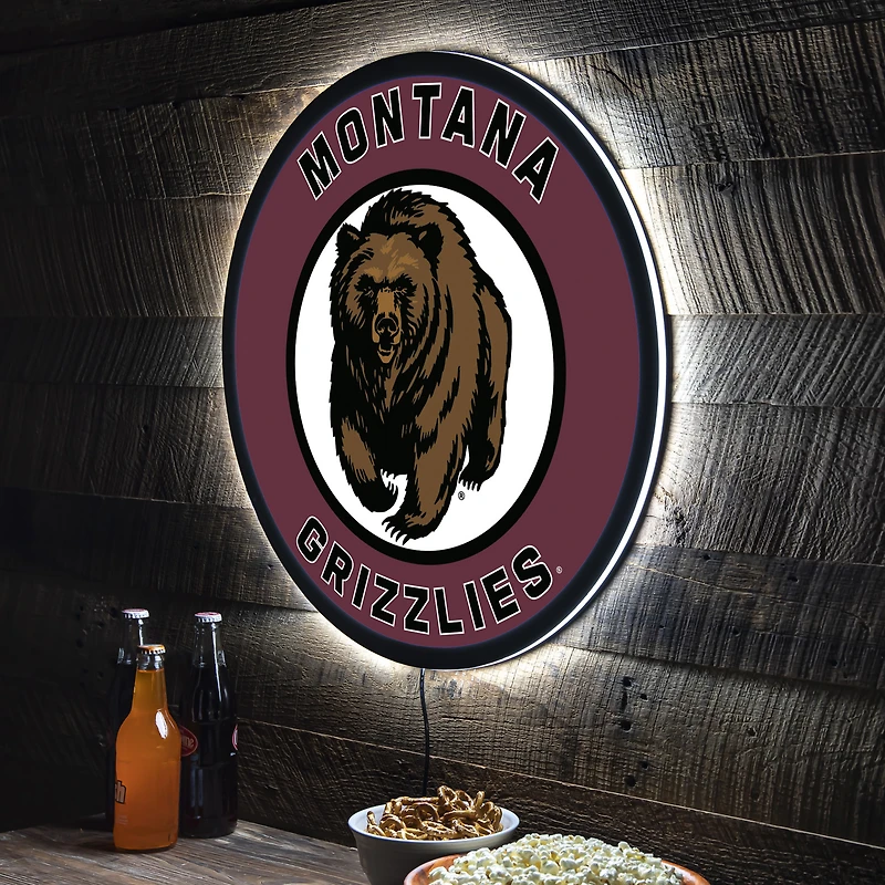 Montana Grizzlies LED XL Round Wall Décor