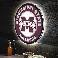 Mississippi State Bulldogs LED XL Round Wall Décor
