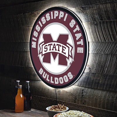 Mississippi State Bulldogs LED XL Round Wall Décor