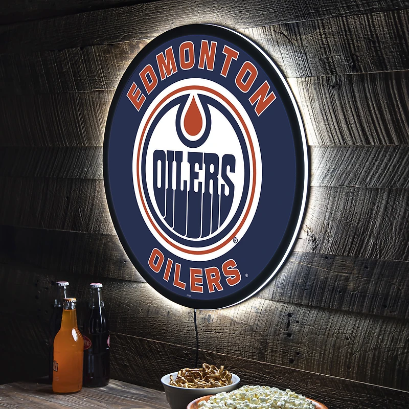 Edmonton Oilers LED XL Round Wall Décor