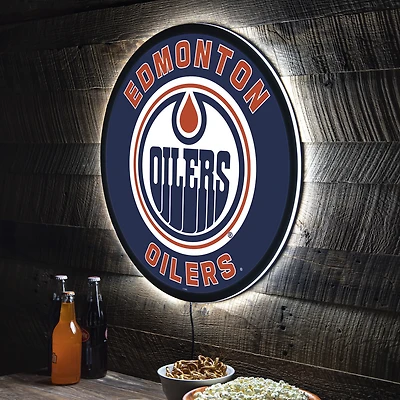 Edmonton Oilers LED XL Round Wall Décor
