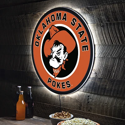 Oklahoma State Cowboys LED XL Round Wall Décor