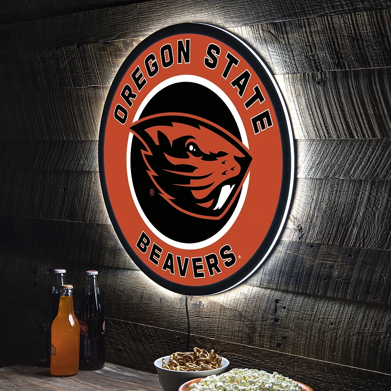 Oregon State Beavers LED XL Round Wall Décor