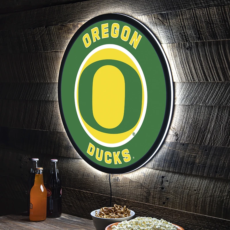 Oregon Ducks LED XL Round Wall Décor