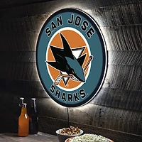 San Jose Sharks LED XL Round Wall Décor