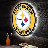 Pittsburgh Steelers LED XL Round Wall Décor