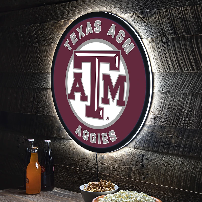 Texas A&M Aggies LED XL Round Wall Décor