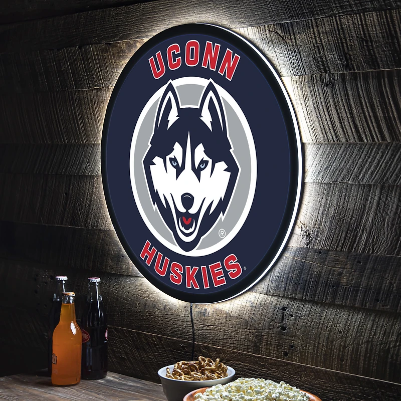 UConn Huskies LED XL Round Wall Décor