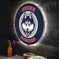 UConn Huskies LED XL Round Wall Décor