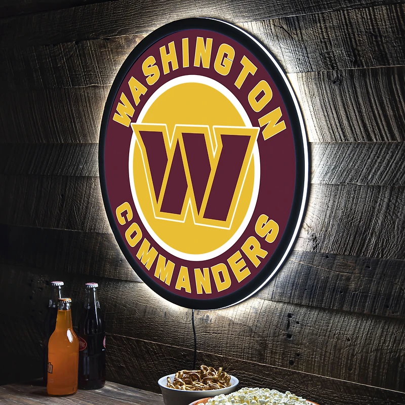 Washington Commanders LED XL Round Wall Décor
