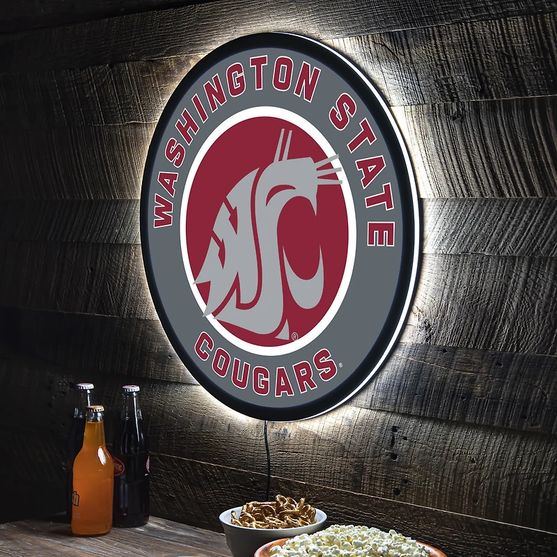 Washington State Cougars LED XL Round Wall Décor