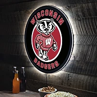 Wisconsin Badgers LED XL Round Wall Décor
